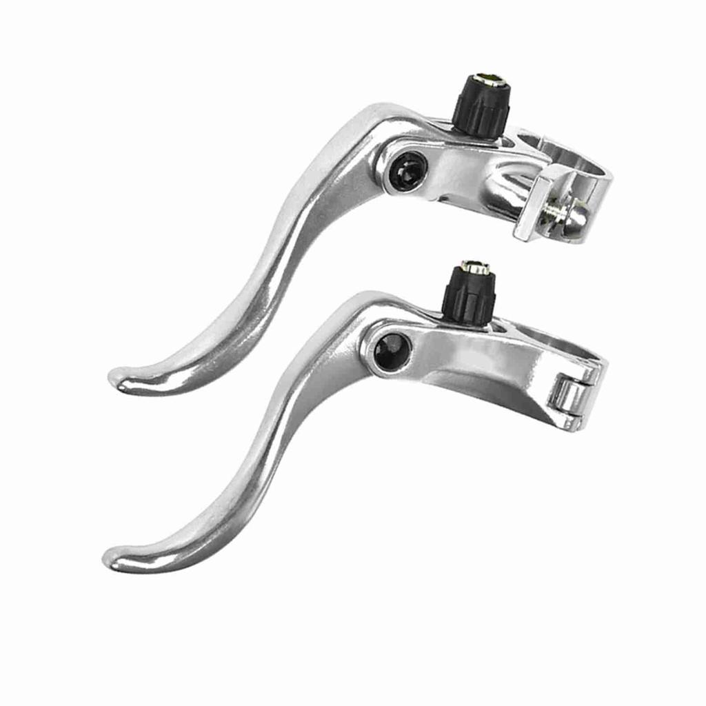 1pair Aluminum Alloy 24mm Mountain Bike Disc Brake Bar Handle   Cycling Accessory (Black)