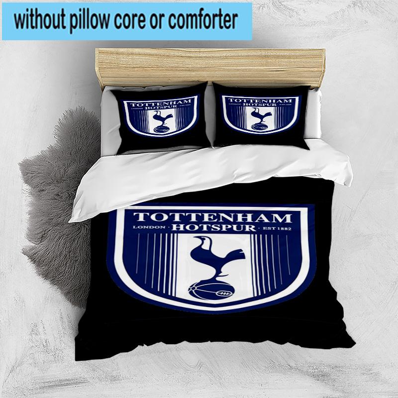 3pcs Tottenham Hotspur F.C Design Printed Bedding Set Duvet Cover Closure Includes 1 Duvet Cover & 2 Pillowcases Bedding Sets Home Decor Gifts