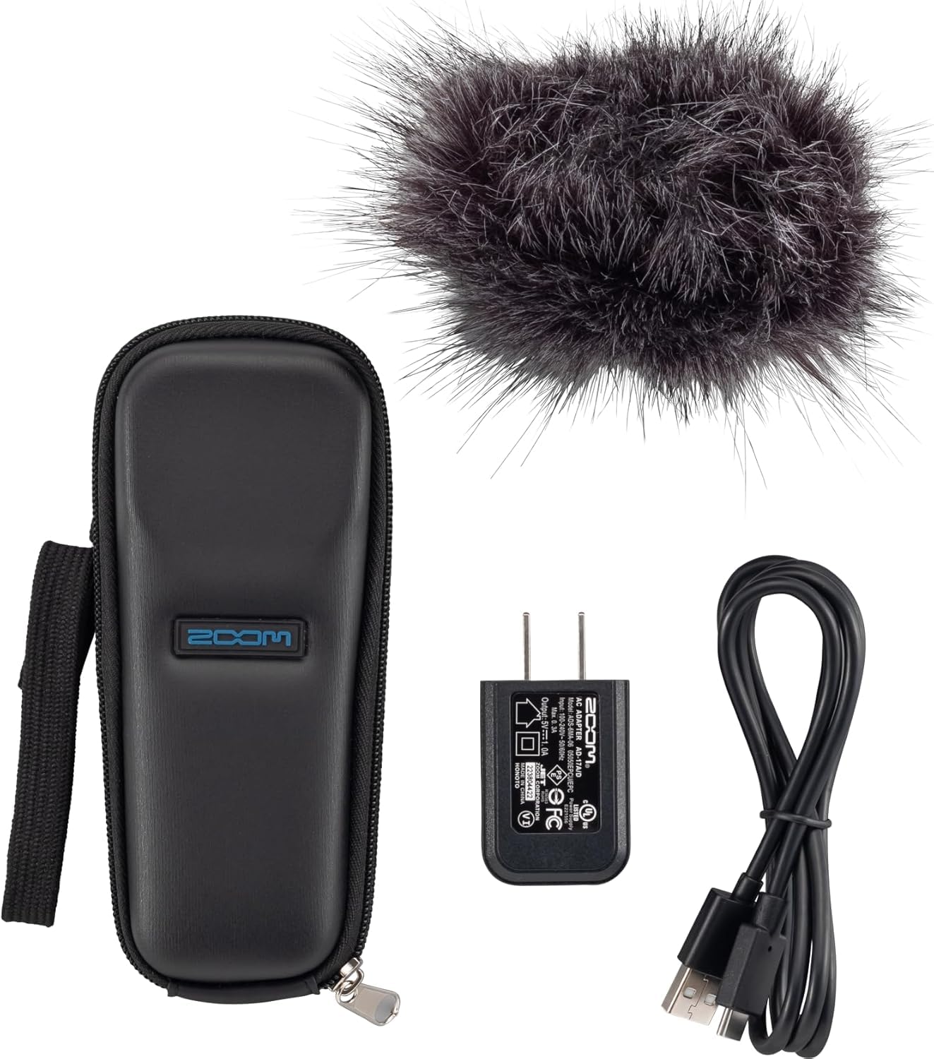 

ZOOM H1 Essential Accessory Pack APH-1e Hairy Windscreen Case USB Type-C Cable AC Adapter Outdoor Video Recording Genuine APH Series Set