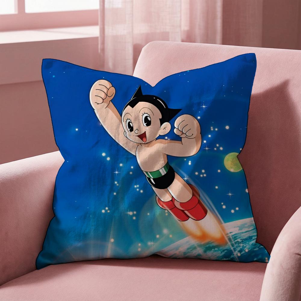 Cartoon A-AstroboyS Cushion Cover Multi-Scene Pillow Cover for Home & Car - Reversible, Soft & Durable for Daily Use