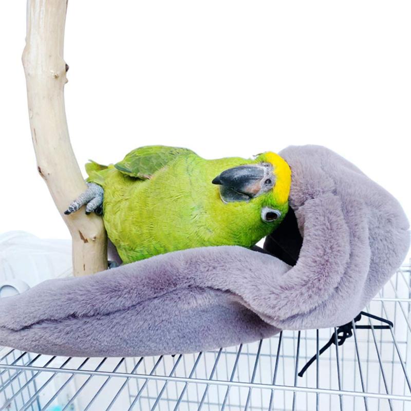 Winter Warm Bird Shawl Nest Corner Parrot Blanket Pet Small Animal Hanging Tent Cage Decoration for Parakeet Lovebird Cockatiel