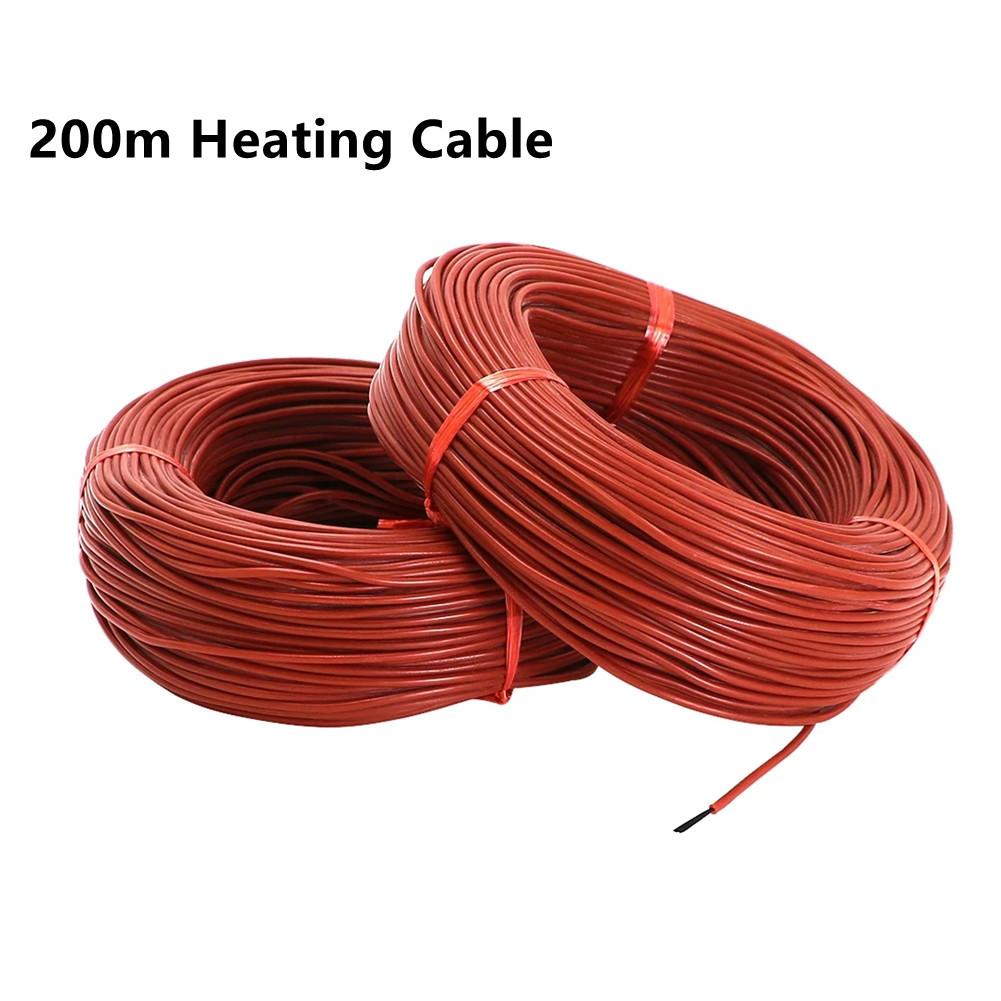 200 m 12 K Heizkabel und Thermostat kombiniert 33 Ohm/m Kohlefaser-Bodenheizdraht mit manuellen Thermostat-Kits