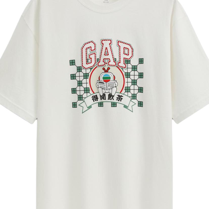 Gap X TVB Logo Loose Comfortable Fashion Simple Versatile T-Shirt Unisex T-Shirts 900693