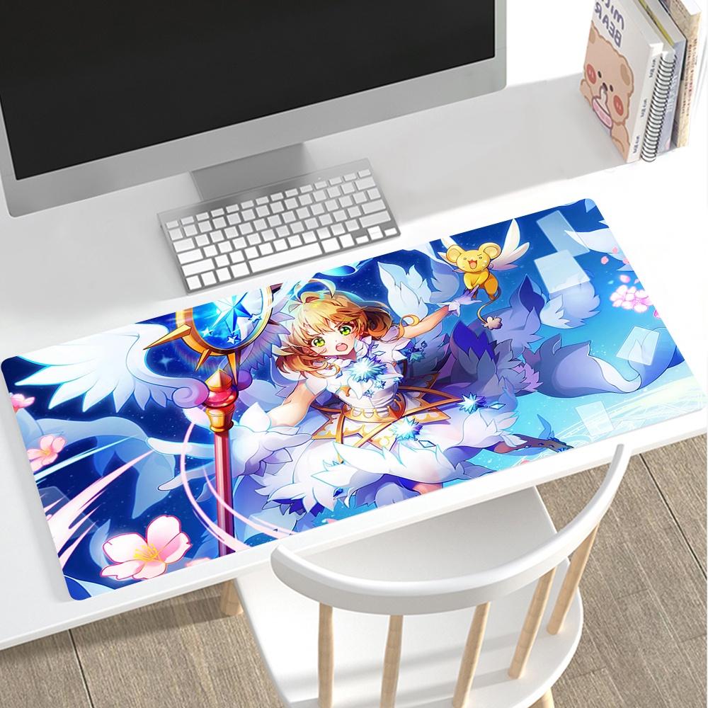 Large Mousepad Cardcaptor Sakura Anime Girl Gamer Gaming Mouse Pad Computer Accessories Keyboard Laptop Padmouse Speed D
