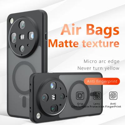 For Find X8 Ultra Matte Case for Magsafe Magnetic Acrylic Hard Bumper for Find X8ultra X8S+plus Shockproof Transparent Cover