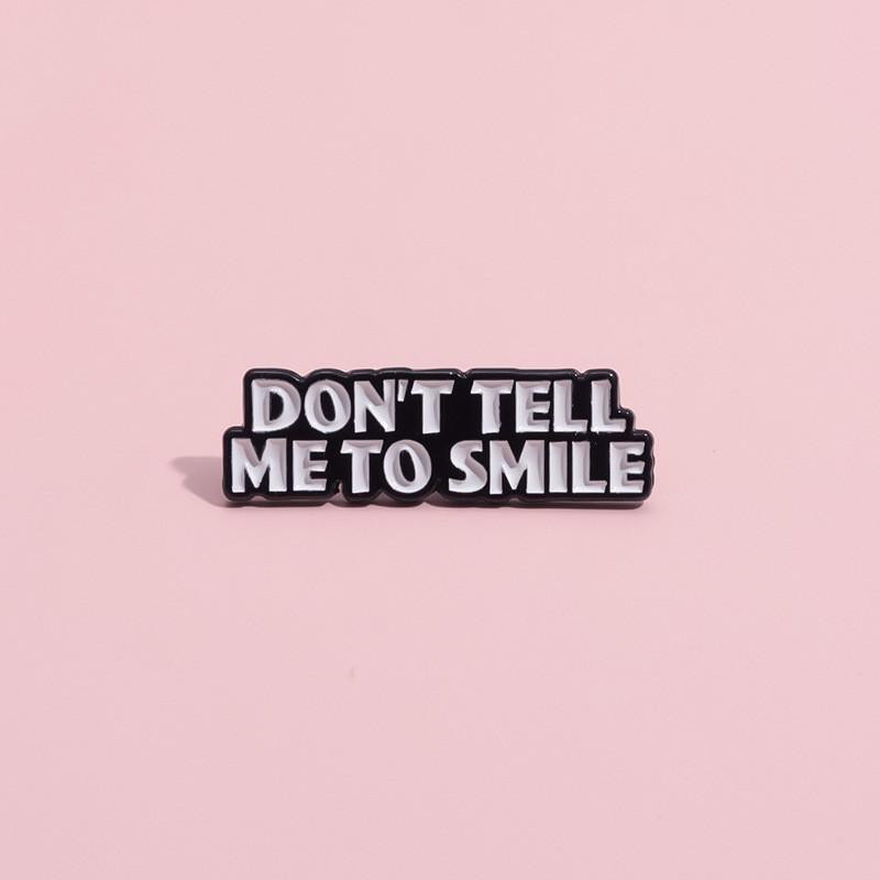 Creative Cartoon Geometric Letter Enamel Brooch Unique Fun Badge For Fashion Lovers