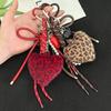 Heart Braided Keychain Bag Charms Purse Handbag Bag Accessories Backpack Pendant Charm Car Keychain Hanging Ornaments