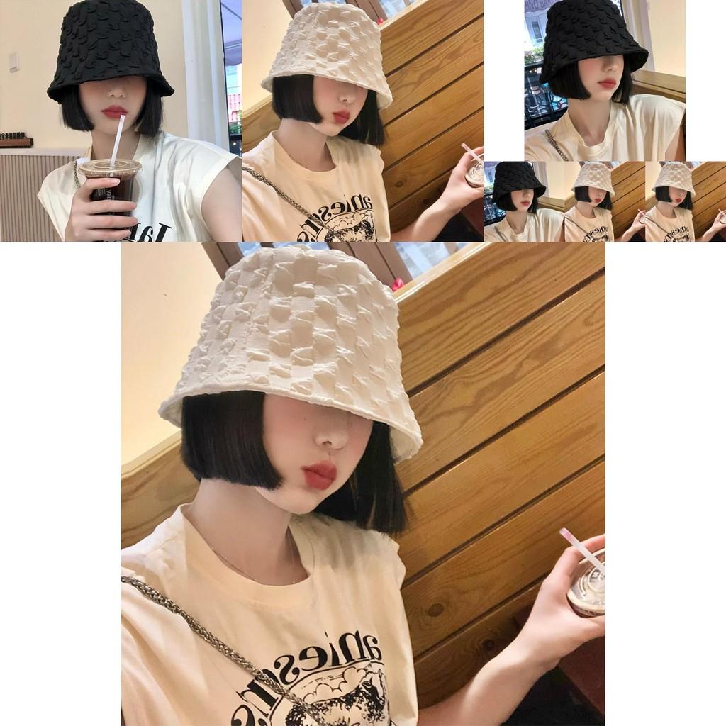 Elegant Uv Protection Fisherman Hat Womens Large Head Summer Vacation Hat