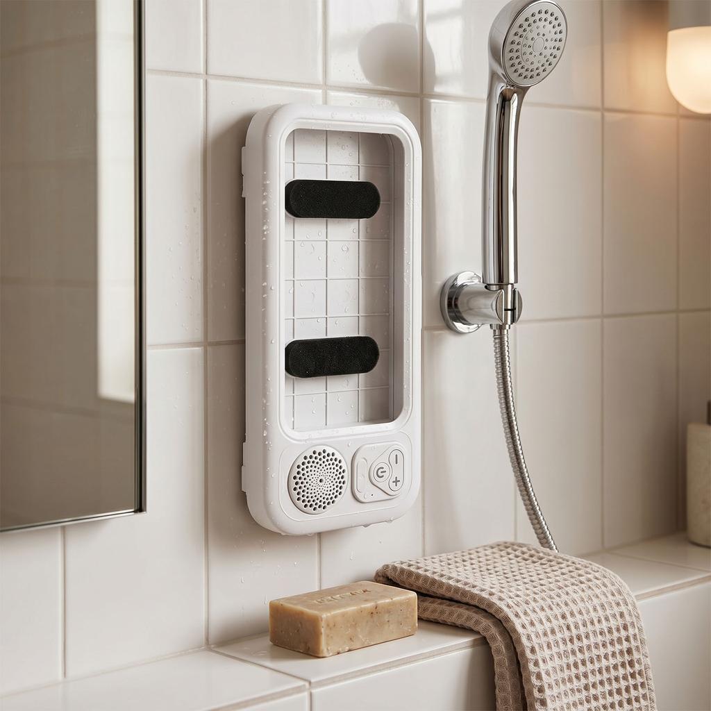Shower Phone Holder Water Proof   Speaker Touchscreen Clear Sound Shower Phone Case