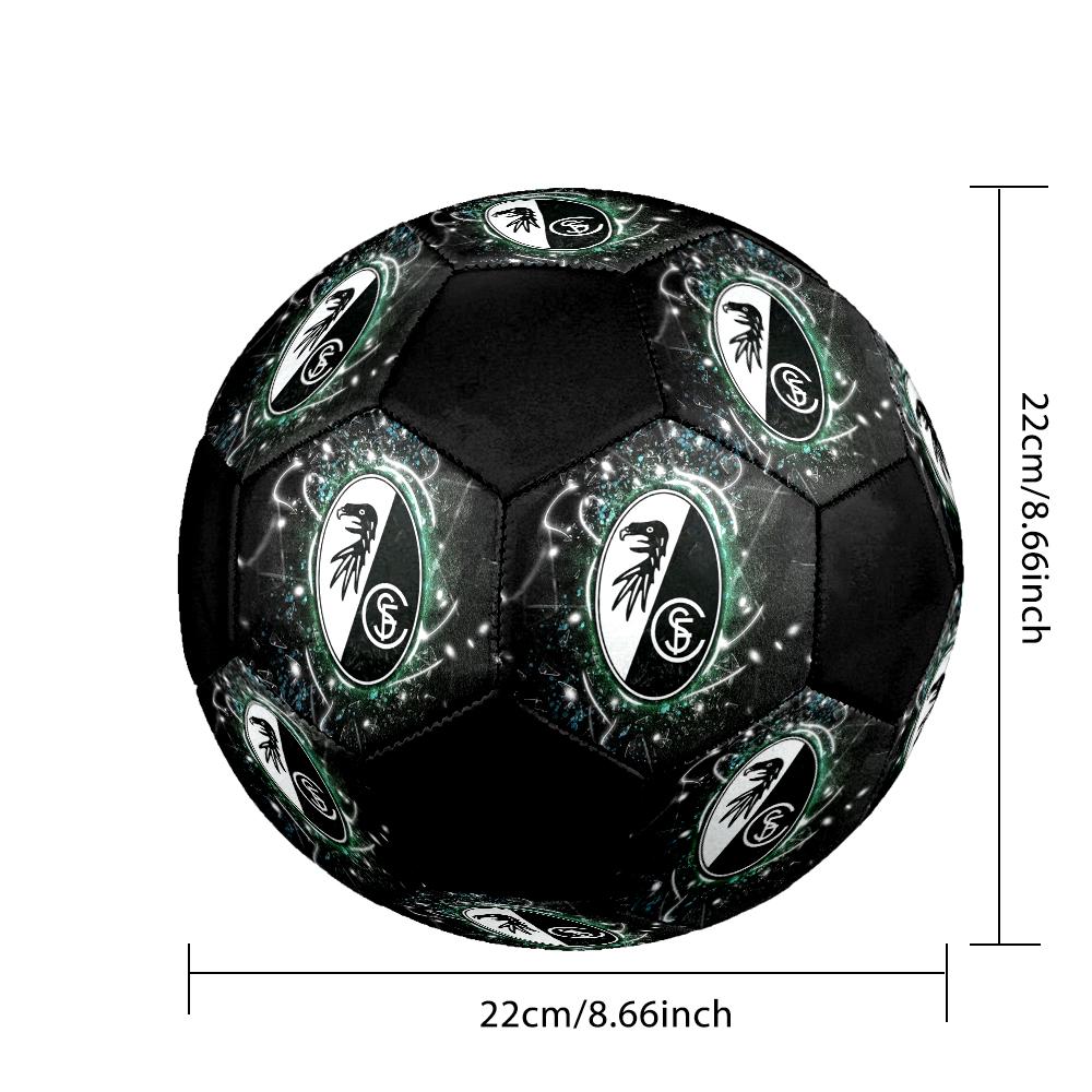 SC Freiburg Indoor Soccer Ball Colorful Machine Stitched PVC Size 5 Team Training Competition Ready Durable High-Bounce Cool Sports Gift