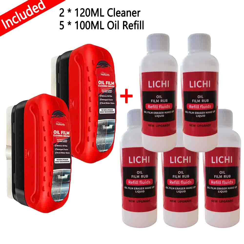 Car Auto Glass Cleaner Brush Windshield Oil Film Cleaner For Car Glass Sponge Cleaning Brush Windshield Rain Repellent Car Parts