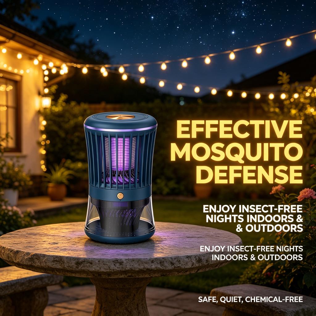 Lámpara antimosquitos eléctrica para interiores y exteriores, dispositivo atrapamosquitos eficiente