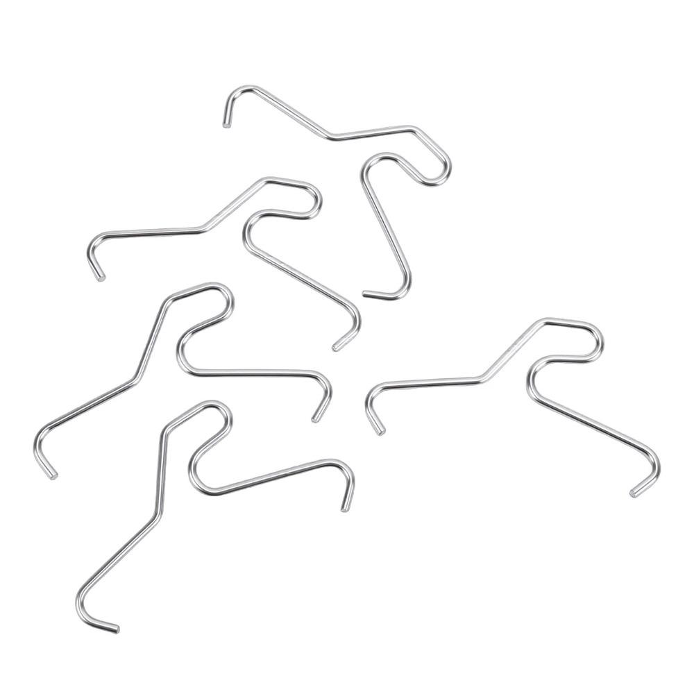 24Pcs Silver Brick Clamps Stainless Steel No Drill Brick Hooks for Wall Decorations