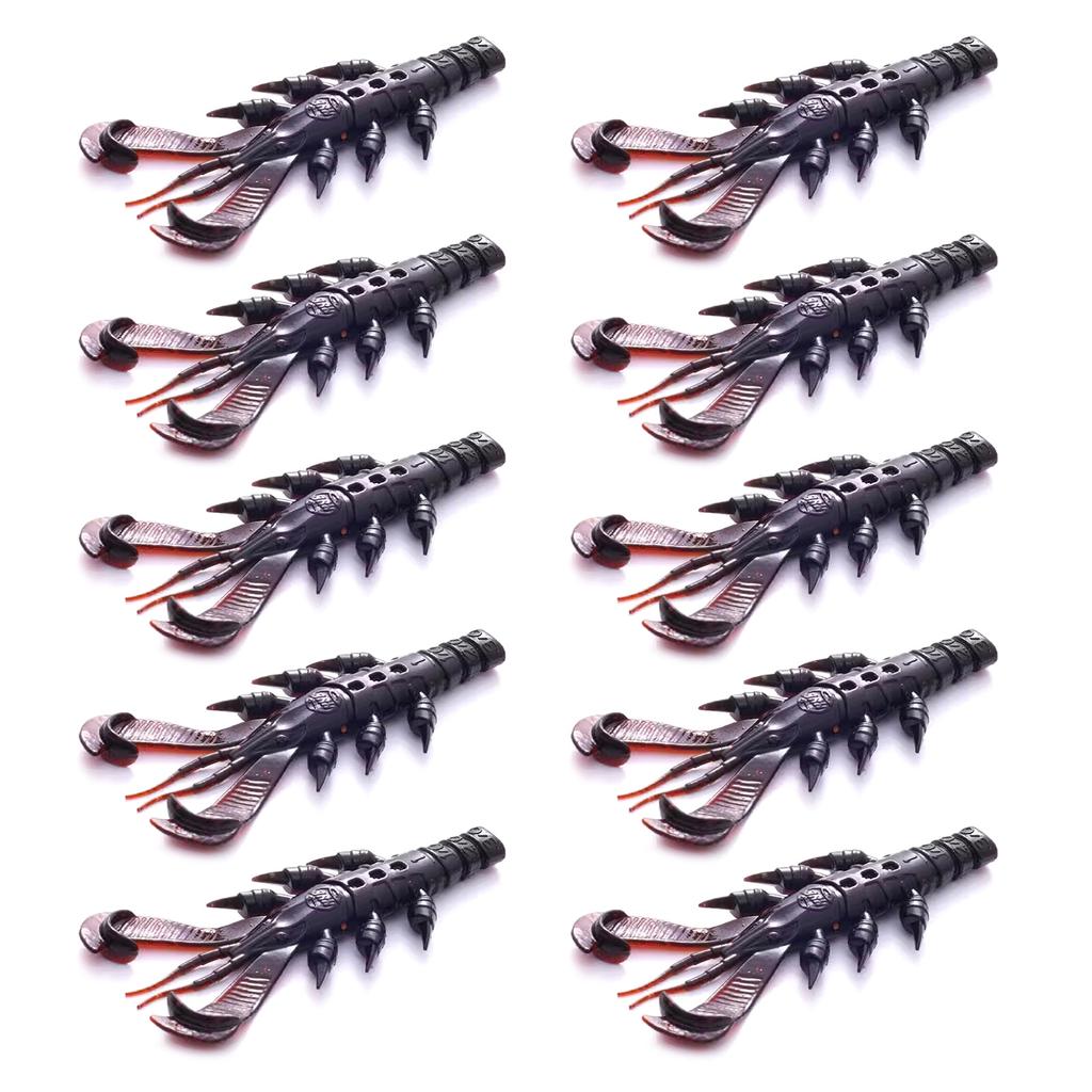 10Pcs/set Soft PVC Shrimp Lures Baits Swim Floating Sinking Lures Simulation Prawn Shrimp Fishing Tackle Lures Baits