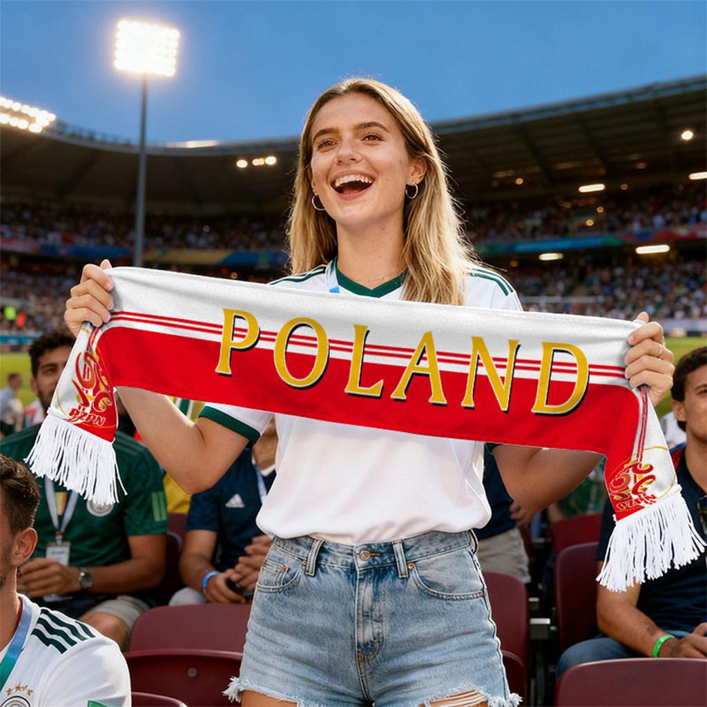Soccer Fan Scarf World Cup Supporter Scarf Football Club Fan Scarf Soft Knit Material Durable Design Suitable for Outdoor Use