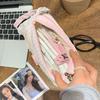 Printed Lace Pencil Case Large Capacity Zipper Stationery Pouch Trendy Pen Organizer  Children