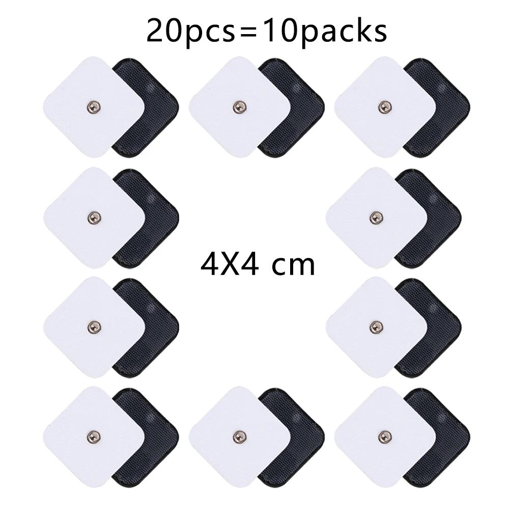 10/20pcs Self Adhesive Replacement Tens Electrode Pads for Muscle Stimulator Electric Digital Machine Massager 4*4 Cm EMS Patch