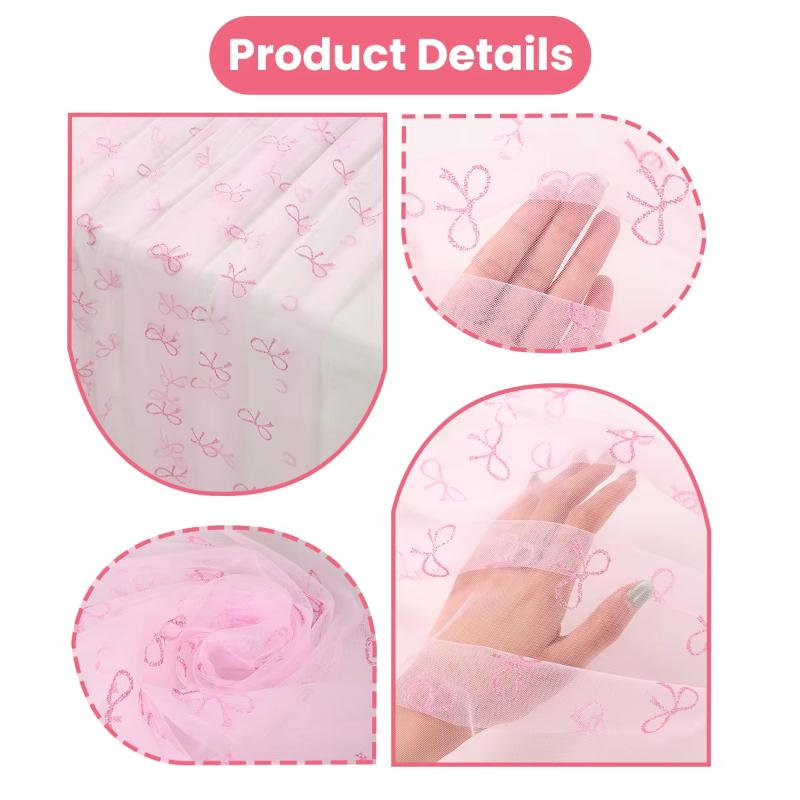 Bow Party Decorations Tablecloth, Girl Bow Theme Coquette Birthday Party Supplies Table Cover, Bow Birthday Baby Shower Decorati