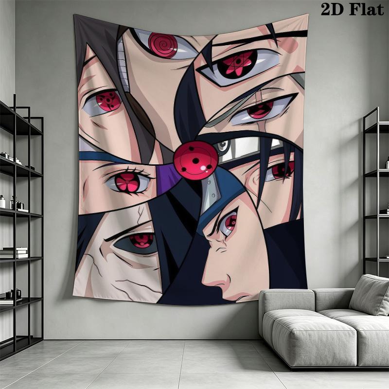 Naruto Wall Tapestry Aesthetic Wall Hanging Printed Fabric Blanket Decorative Tapestries For Bedroom Living Room Home Decor