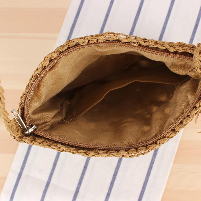 Straw Weaving Shoulder Bags for Women Tassel Beach Crossbody Bag Messenger Bag