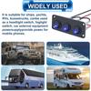 Rocker Switch Panel 16A Waterproof On Off 12V BlueToggle Switch for Cars Trucks Boats, 2 Years Warranty