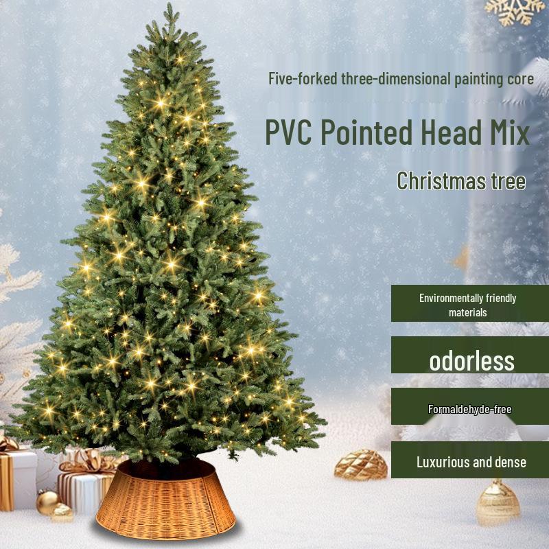 Three-Dimensional Glowing Christmas Tree with Lights for Home and Mall Decoration