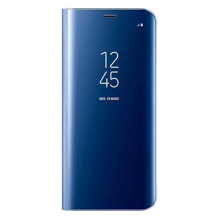 Skal för Samsung Galaxy Note 8, Fodral Flip Fodral Spegel Stöttåligt - blått