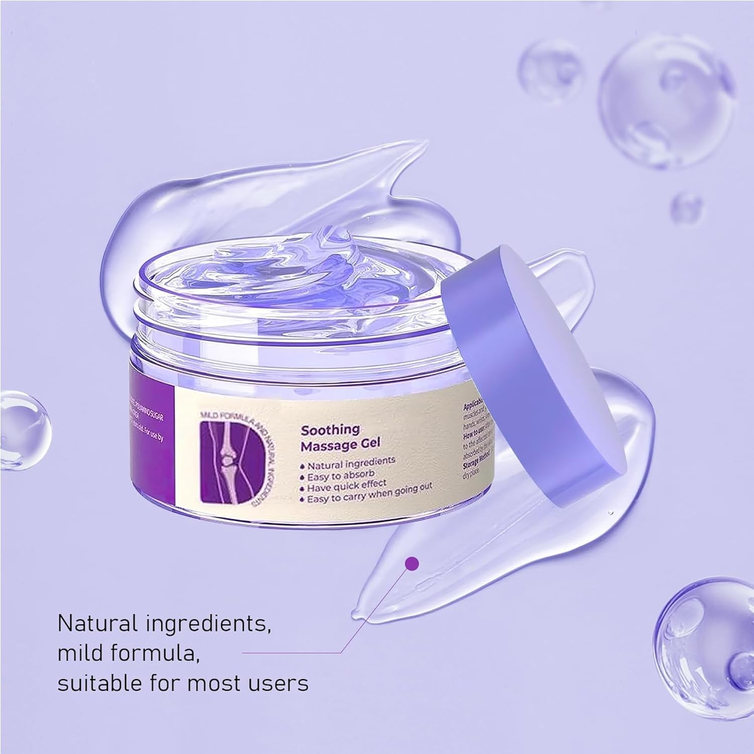 

Joint Gel Purple Gel, Purple Moisturizing Cream,Effective for Back, Neck, Hands, Kneel