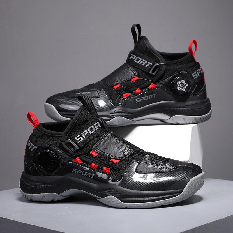 

Badminton shoes men s and women s professional sneakers non-slip shock absorption breathable sports shoes tennis training shoes rotating buckle 45