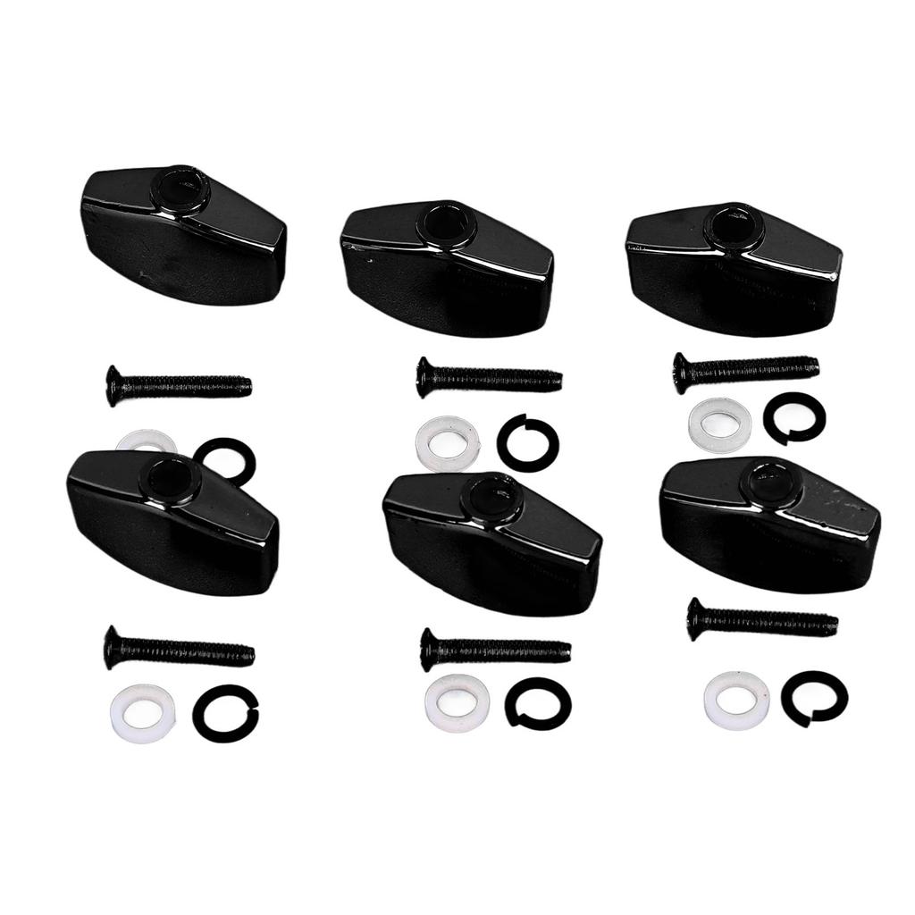 6Pcs Guitar Tuning Peg Buttons Metal Stable Universal Tuner Buttons Replacement for Acoustic Electric Guitar