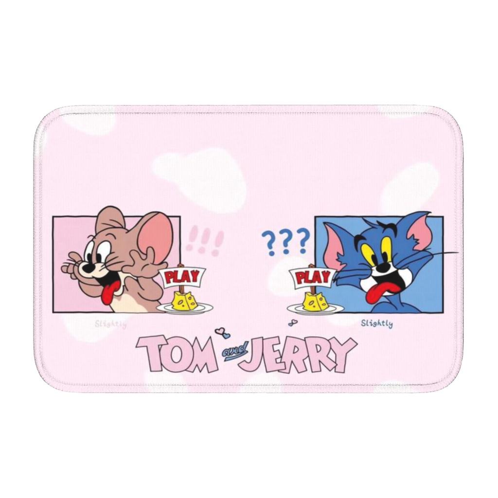 Custom  Cat And Mouse Doormat Anti-Slip Entrance Welcome Kitchen Bath Floor Door Mat  Toilet Living Room Carpet Rug