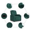 Relaxation Armchair Dark Green Fabric
