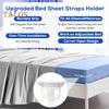Lock Sheet Holders Secure Bed Sheets Clips Heavy Duty Mattress Straps Fitted Sheet Fasteners for Keeping Sheets Firm And Tight