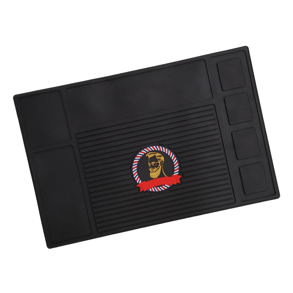 Barber Tools Mat Silicone Skid Resistance Waterproof Strong Adsorption Barber Station Organizer Mat for Hair Salon