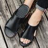 Pánské pantofle Letní plážové pantofle Protiskluzové PU kožené pantofle Nadměrná velikost EVA pro muže Klasické sandály Zapatos Para Hombres