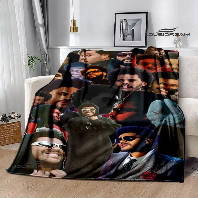 Singer The Weeknd Print Blankets Flange Warm Blanket Soft and Comfortable Home Travel Bed Blanket Picnic Blankets Birthday Gift
