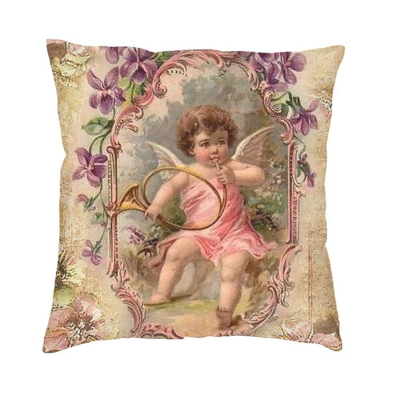 Nordic Victorian Angel Cushion Cover Velvet Fairies Sea Throw Pillow Case Living Room Decoration Pillowcase