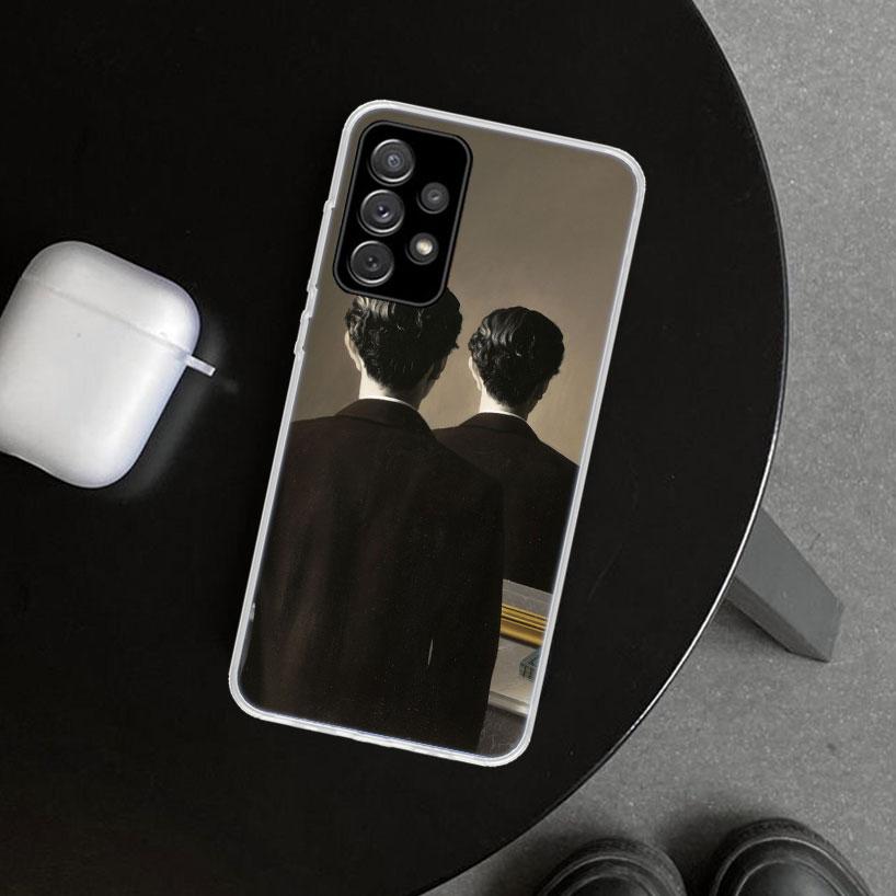 Rene Magritte Art Phone Case Cover for Samsung Galaxy A12 A22 A32 A52 A72 A02S A51 A50S A31 A20S A10S Note 20 Ultra 10 Plus Gala