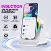 Bluetooth Wireless Induction Speaker Phone Holder Rgb & Rotating 360° With Power Bank
