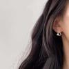 18K Gold Plated Good Luck Gourd Pearl Earrings: Natural Freshwater Pearl Studs for Women.