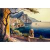 Amalfi Coast and Tuscany Vineyard Landscape Poster Italy Travel Wall Art Picture Canvas Painting for Living Room Home Decor