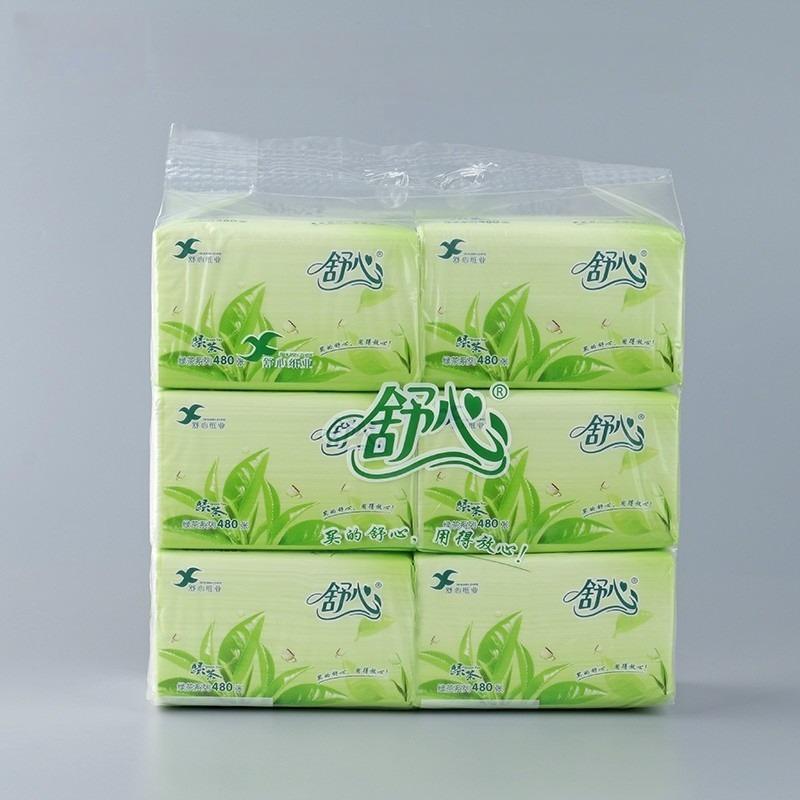 Hot Sale 6/18 Packets 3 Ply Water Absorbing 160 Sheets Household Mix Wood Pulp Tissue Paper Napkins Soft Pack Embossing Napkins