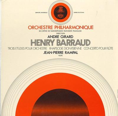LP Schallplatte HENRY BARRAUD - Drei Studien für Orchester ? Rapso STU70666 Erato Frankreich Klassisch Gebraucht
