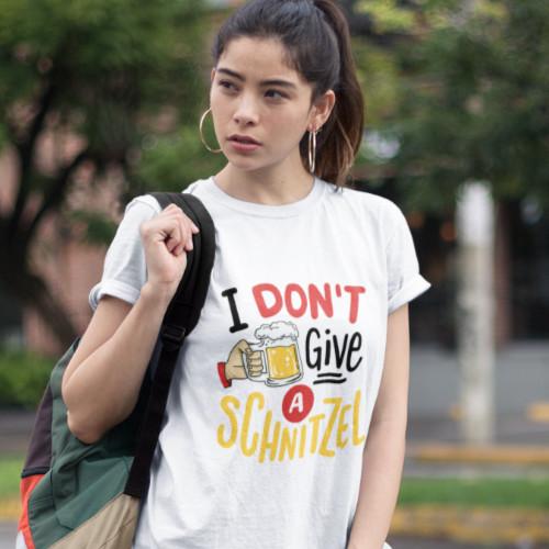 I Dont Give a Schnitzel Germany DE Afd Womens Cotton T-shirt S-XXXL