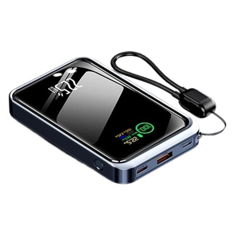 ABS PC Battery Storage Case With LED Light Digital Display DIY Charging Components Excluding Battery For Mobile Phones