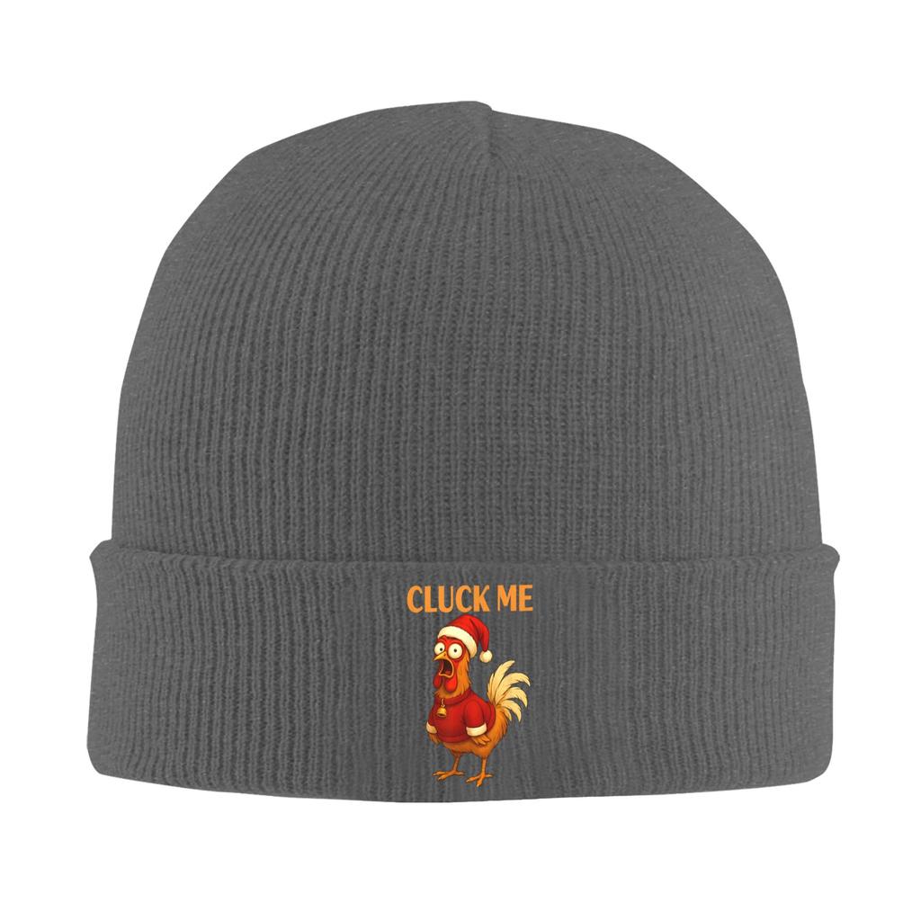 Funny Chicken Cluck Me Christmas Xmas Beanie Hats Bonnet Hats Female Male Street Hippie Knitting Hat Spring Thermal Elastic Caps