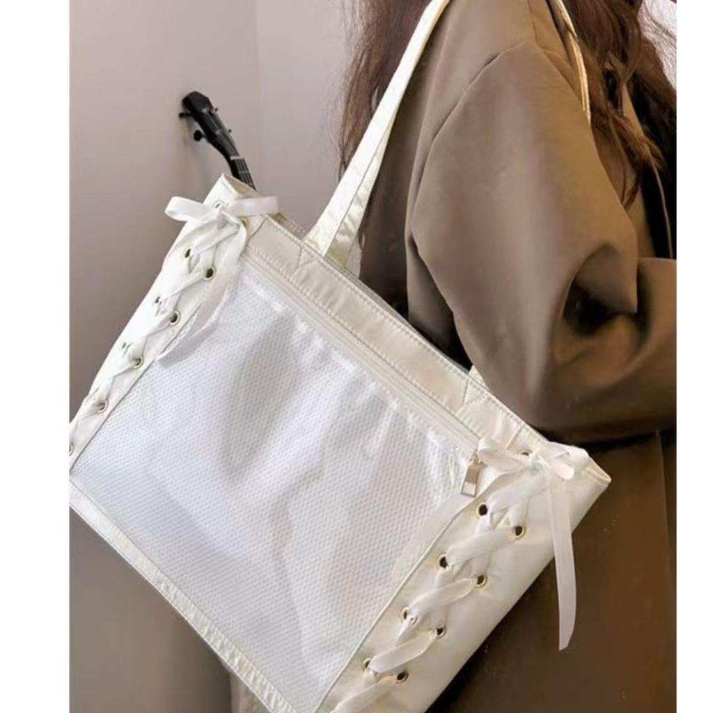 Harujio Ita A4 Ita Oshikatsu Ita Tote Light Large Lightweight Bag, Size, Bag, Bag, Bag, Bag, White, Silver, Blue, Pink, White, Silver, Blue, Blue,