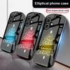 White Line Christmas Tree For iPhone 17 16 15 14 13 Plus 12 Mini 11 Pro Max XR Xs Max X 7 8 6S 22 20 Elliptical Glass Phone Case
