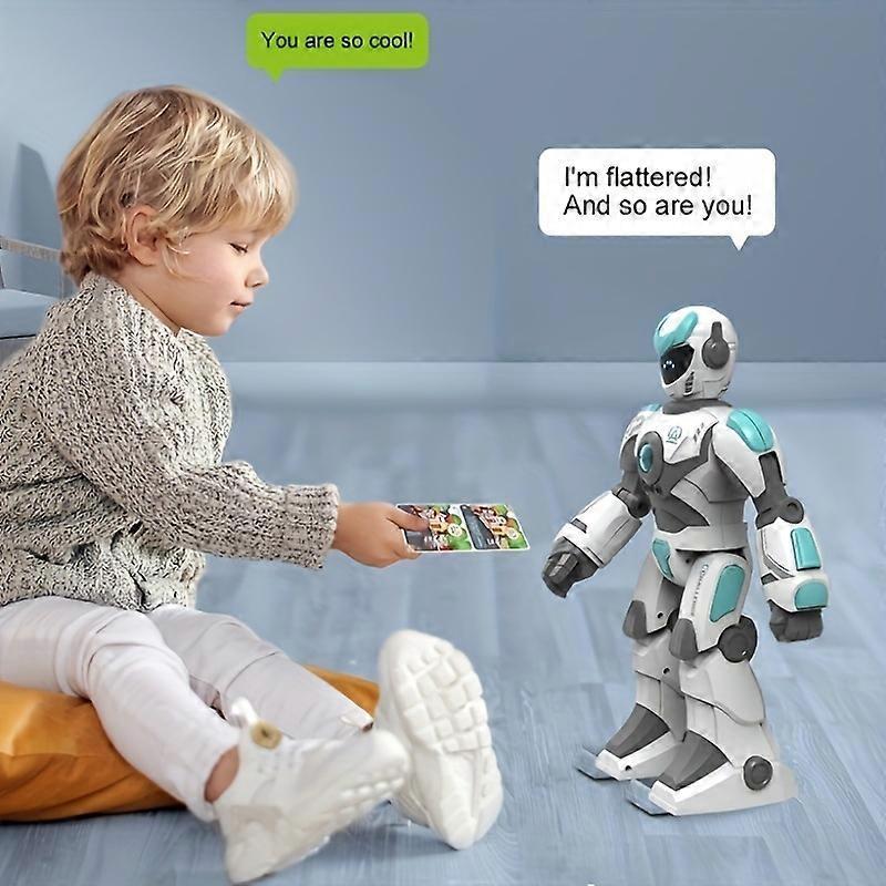 Intelligent voice dialogue robot remote control programming gesture sensing childrens storytelling electric model toy