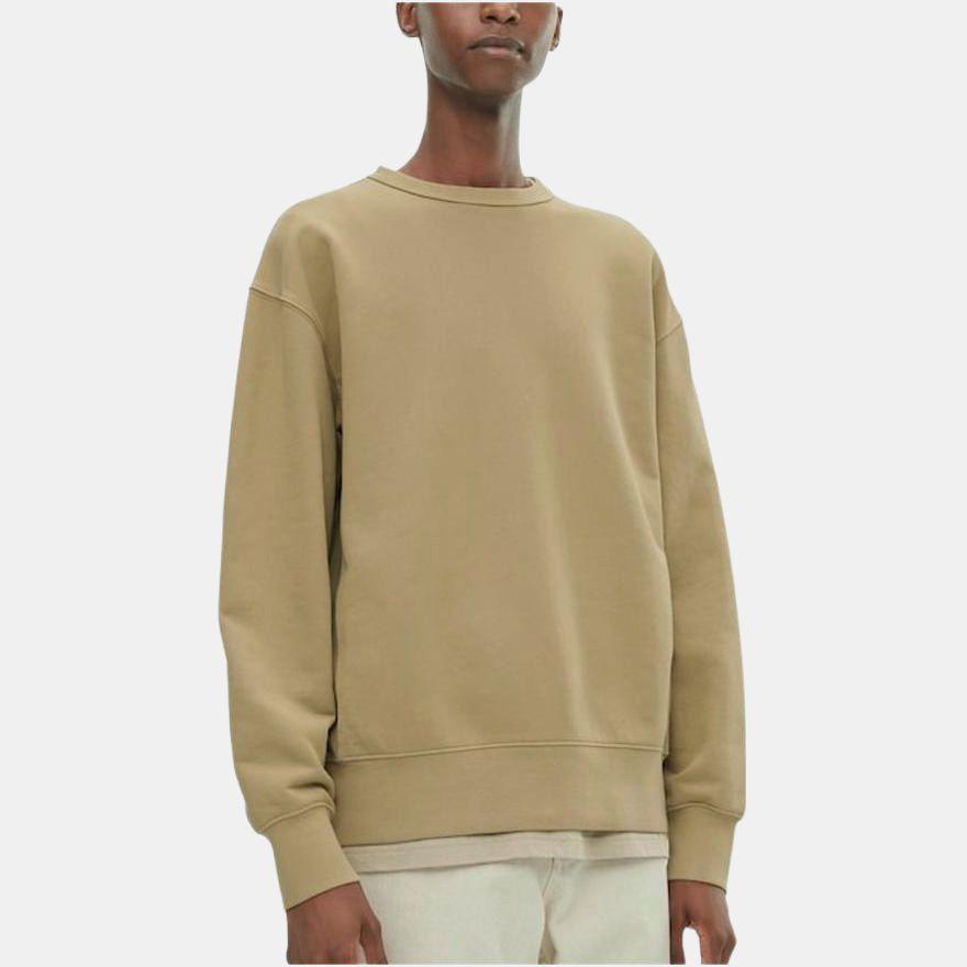 UNIQLO FW22 Solid Color Crew Neck Long Sleeve Sweatshirt Men sweatshirt Mustard 452189-49